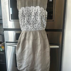 Vintage Gray Floral Dress